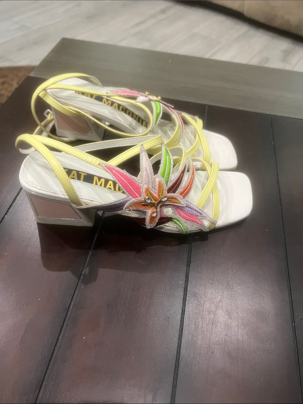 Kat Maconie Colorful Floral Embellished Strappy Sandals – EU Size